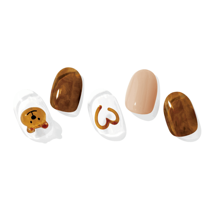 Semi-Cured Gel Nail Strips - N Caramel Bear (30pcs)