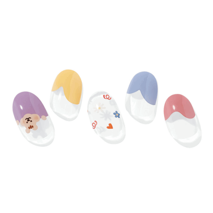 Semi-Cured Gel Nail Strips - N Squirrel Garden (30pcs)